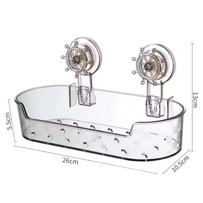 Bathroom and Kitchen Suction Cup Shelf - Hole-Free, Stylish Organization