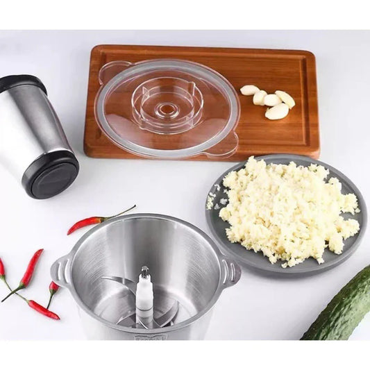 Large 2-Liter Electric Food Processor and Grinder - Meat, Grains, and Vegetables